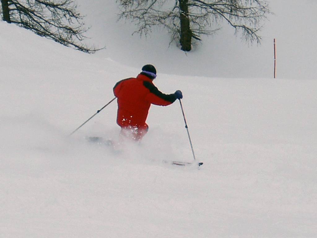 Telemark on skiruns of Montgenevre (Via Lattea) 01, Montgenèvre (Via Lattea)