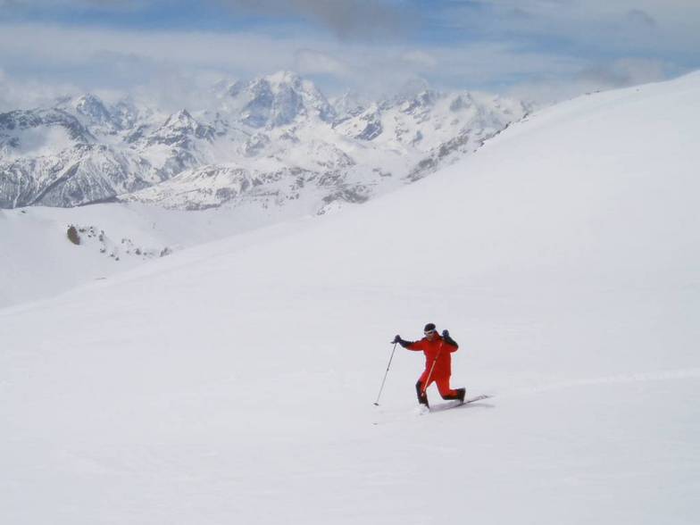 Telemark on skiruns of Montgenevre (Via Lattea), Montgenèvre (Via Lattea)