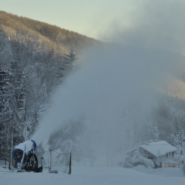 Snowing at Telnice