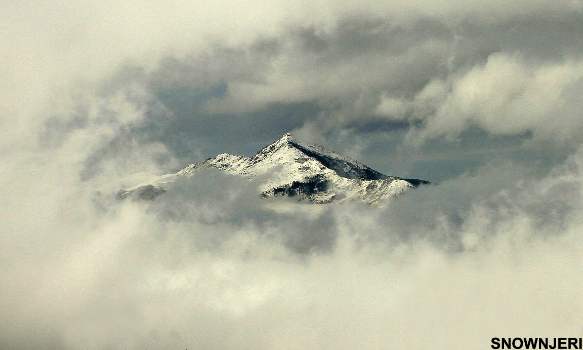 Cloud frame around Pashallore mountain, Brezovica