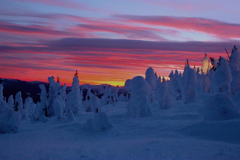 Sunset top of Azu Bowl, Powder King