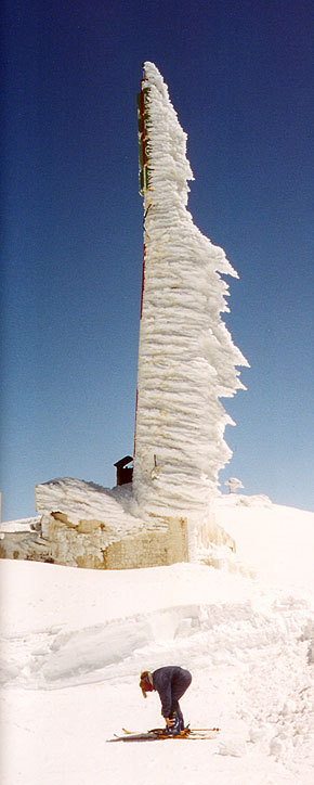 Faraya-Mzaar-top-of-the-mountain Frozen Antenna, Mzaar Ski Resort