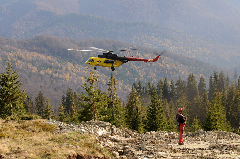 Helicoper Mi 171 in Muntele Mic