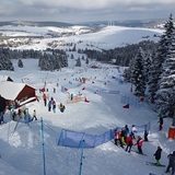 Skicross race in Klinovec, Czech Republic
