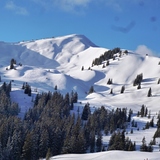 Snowy peaks in Grasgehren, Germany