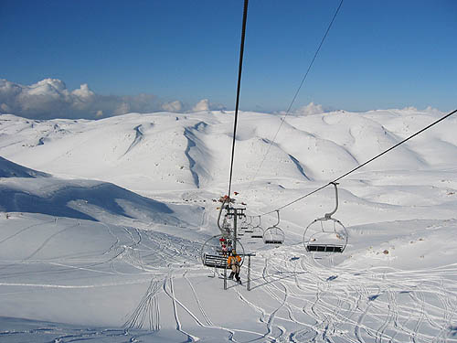 La Cabane slope in Faraya, Lebanon, Mzaar Ski Resort