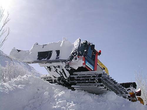 Grooming the slopes in Laqlouq, Lebanon