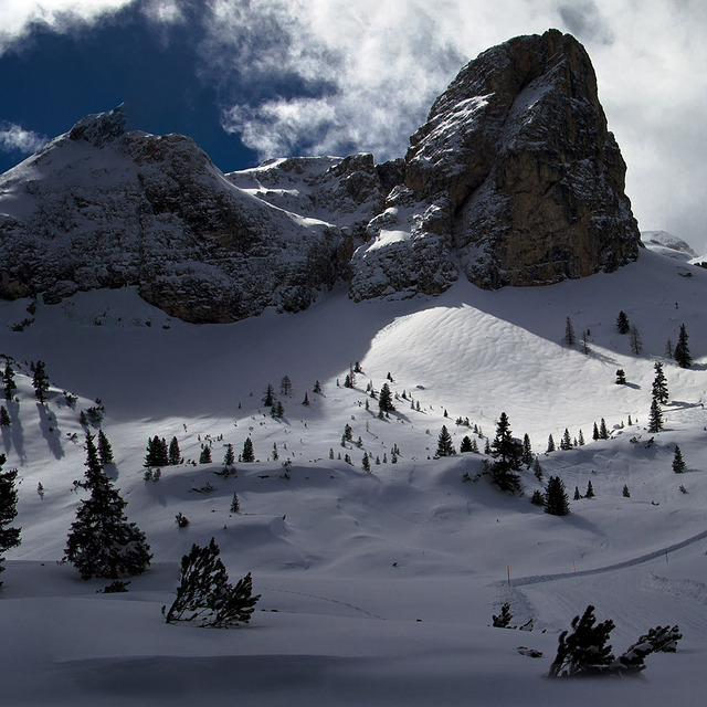 San Cassiano (Alta Badia) Snow: Lagazuoi Panorama