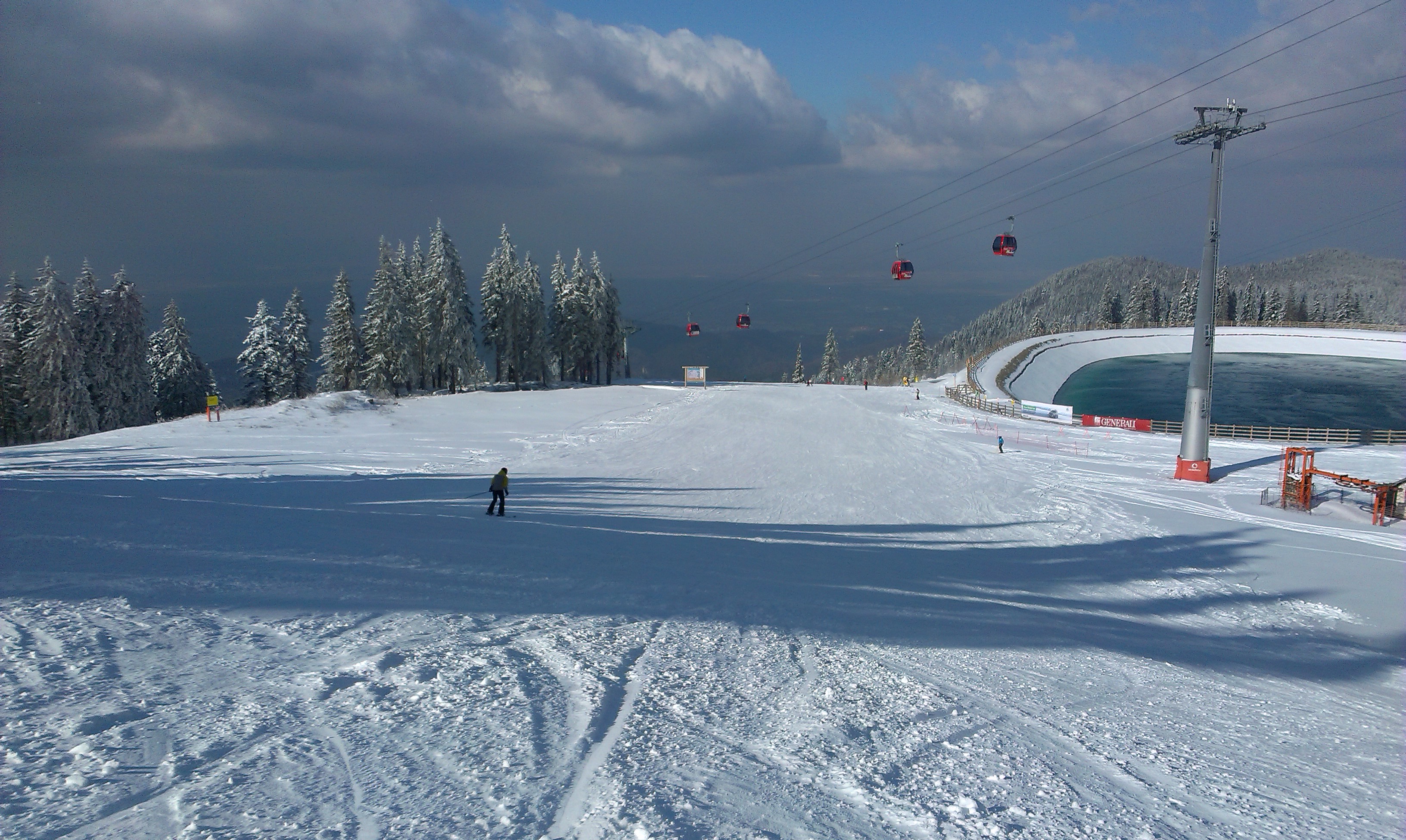 Gondola and the artificial lake, Poiana Brasov