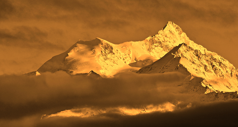 Sunset view from Crans Montana