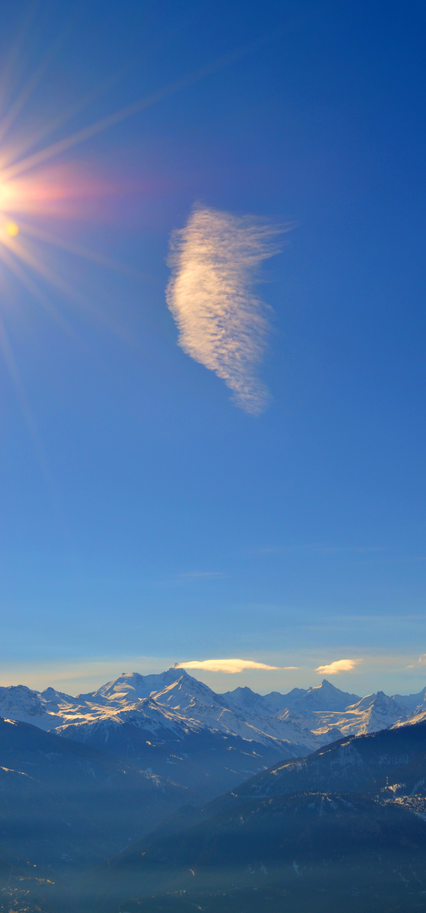 A single cloud on a beautiful day, Crans Montana