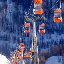 Saas Fee, never ending cable car.