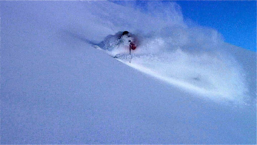 Mark Gear Skiing Powder, Chamonix