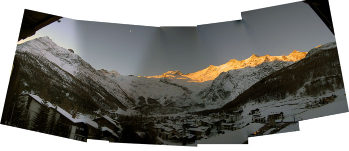 Saas Fee. hotel view