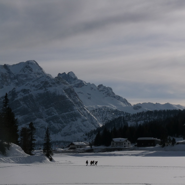 Misurina frozen lake