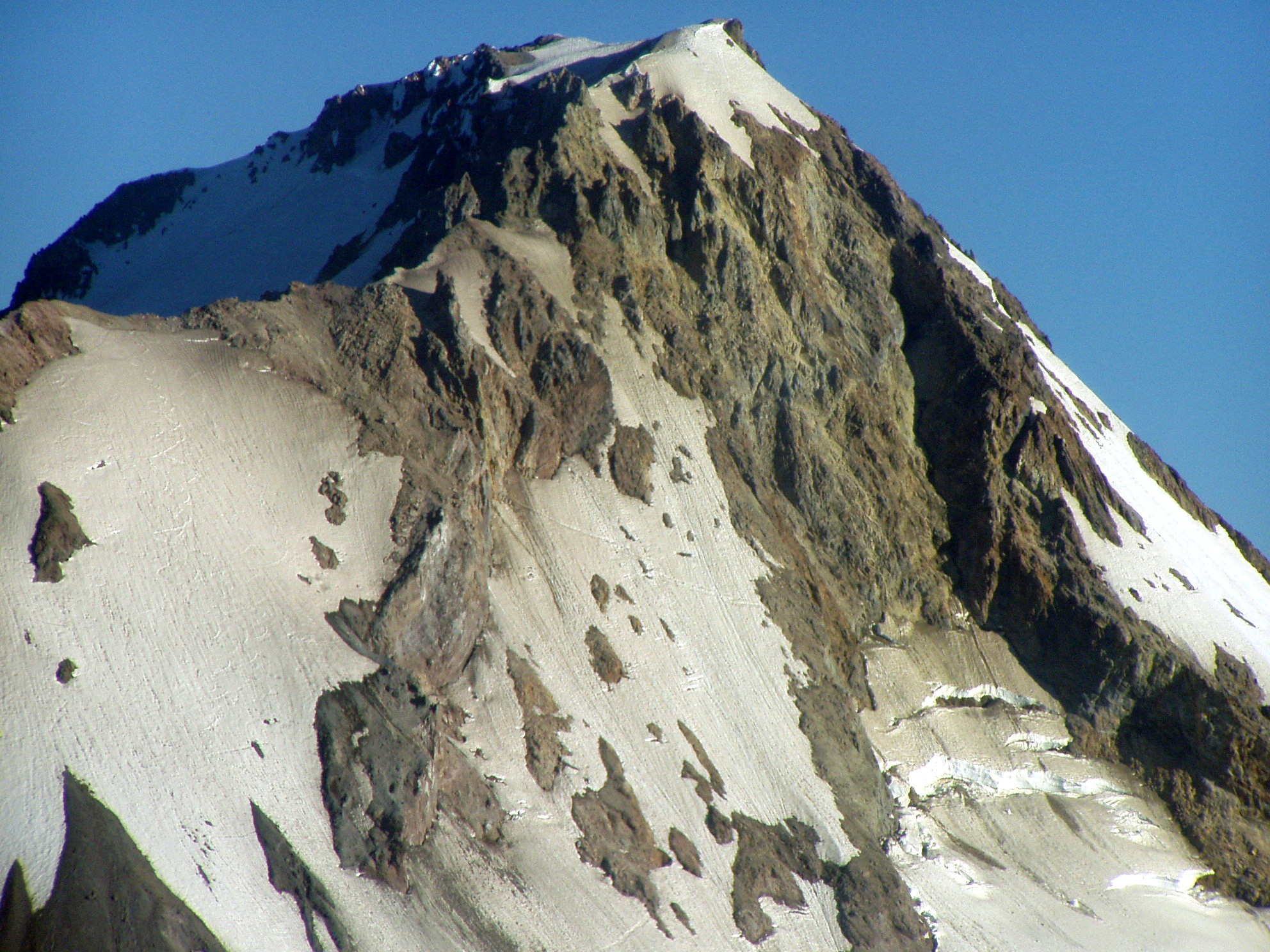 Steep climb up Mount Hood's west side, Timberline