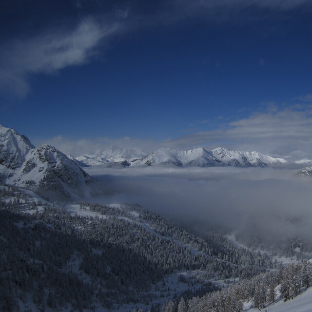 mer de nuages, Montgenèvre (Vialattea)