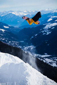 Michi Kessler with a huge Backside Air in Disentis photo