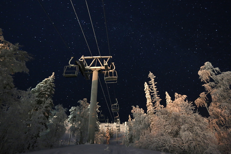 Pyha at Night, Pyhä Ski Resort
