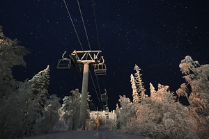 Pyha at Night, Pyhä Ski Resort photo