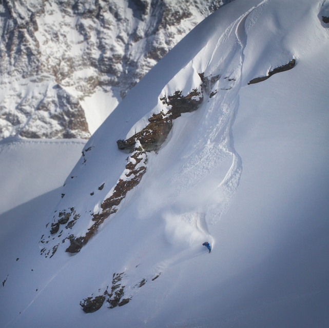 Freeriding at Corvatsch 3303m Engadin, Corvatsch-Furtschellas