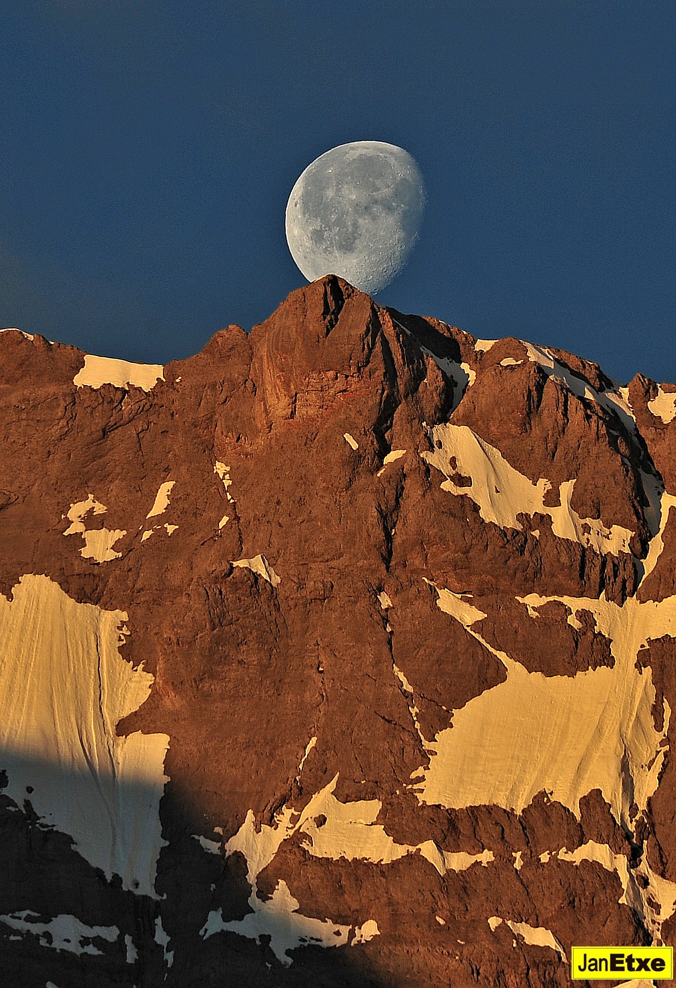 Coucher de lune sur le Ger, Gourette