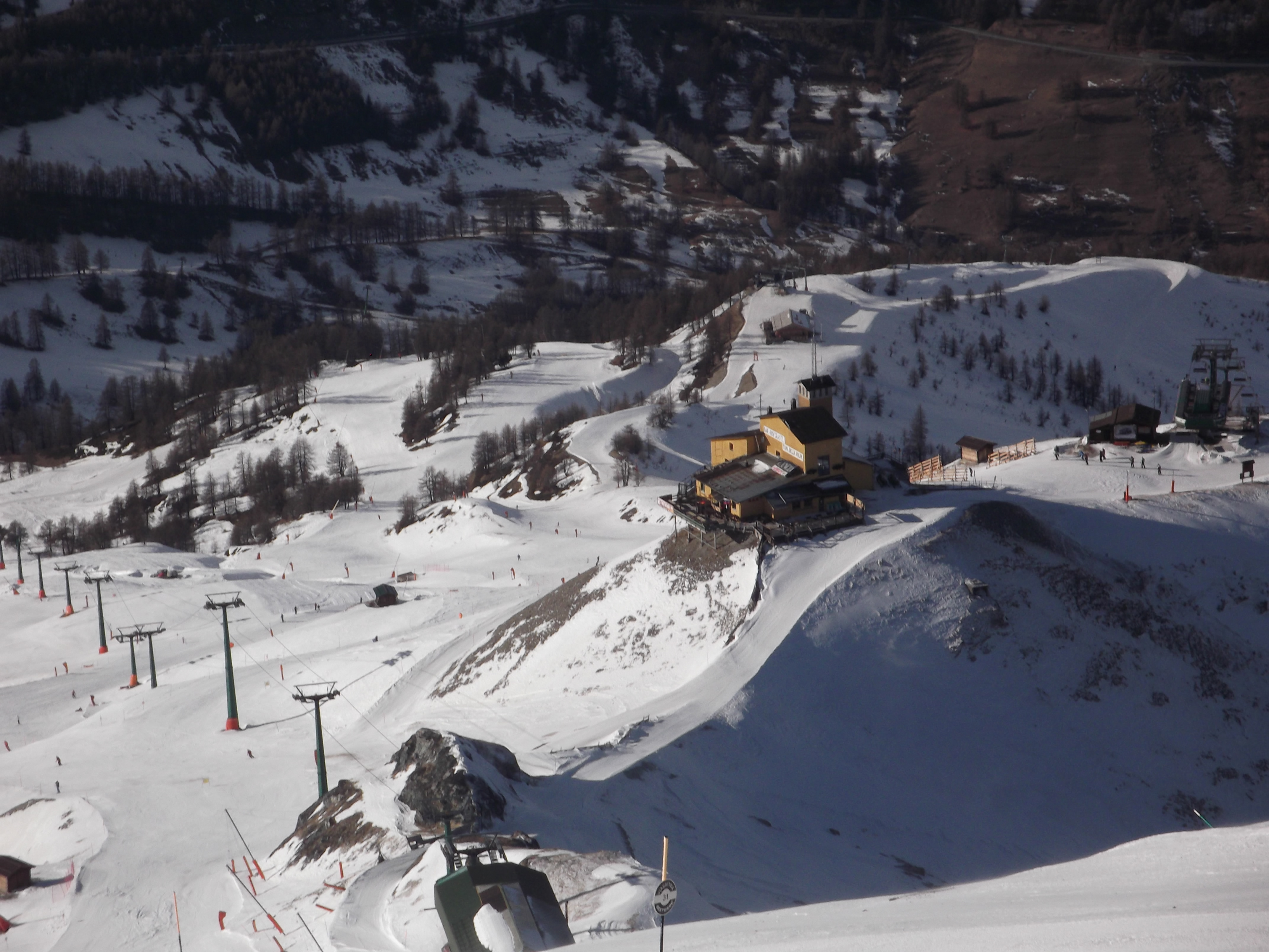 View down Mt Motta, Sestrière (Via Lattea)