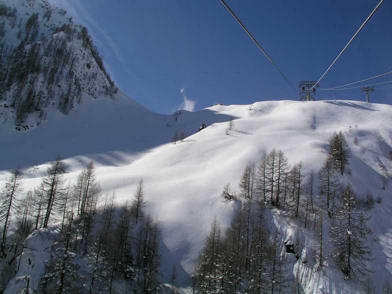 Powder fields on the way up to the Kitzienhorn Glacier, Kaprun