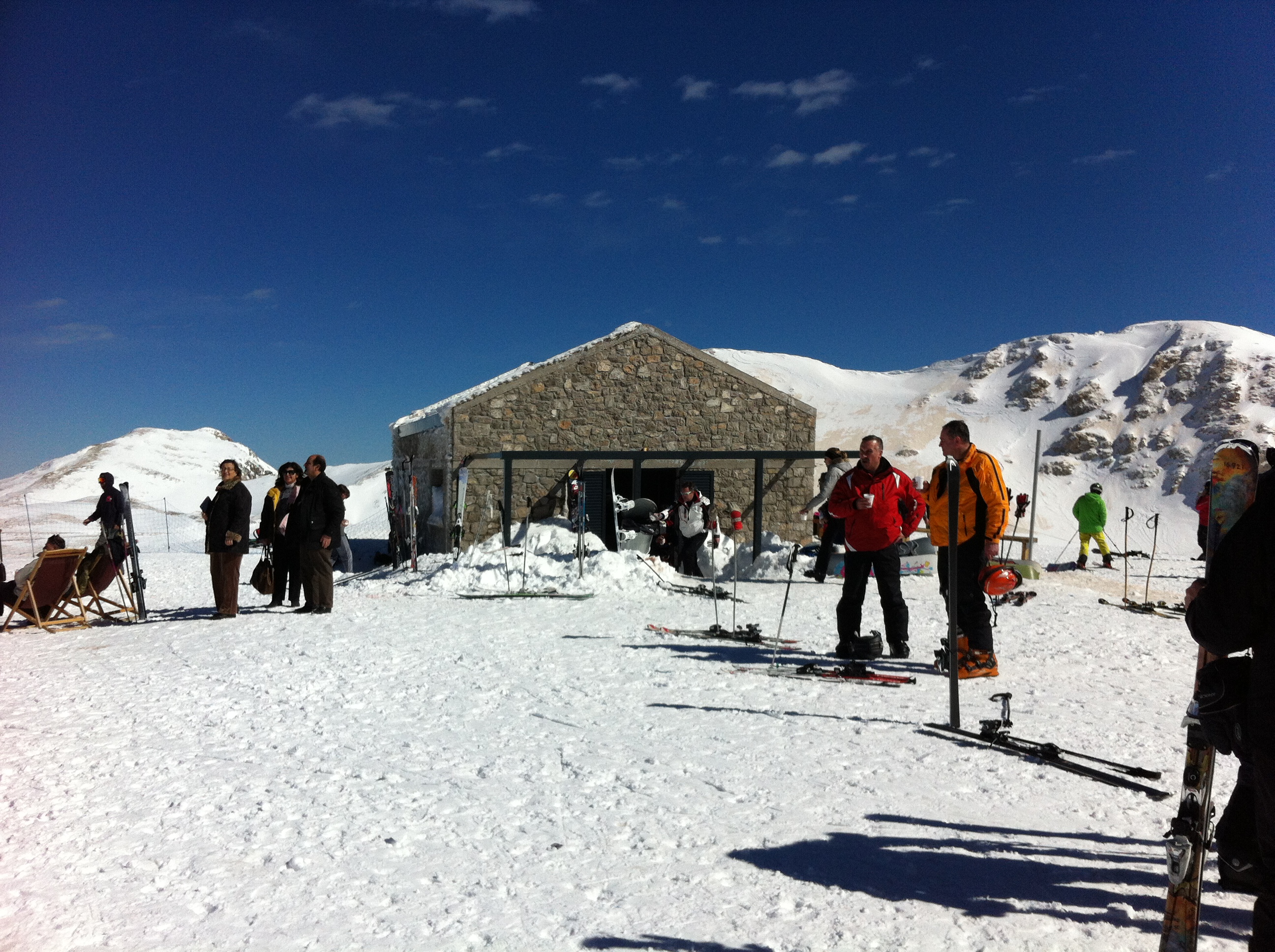 New ski hut on the top of the mountain, Mount Parnassos