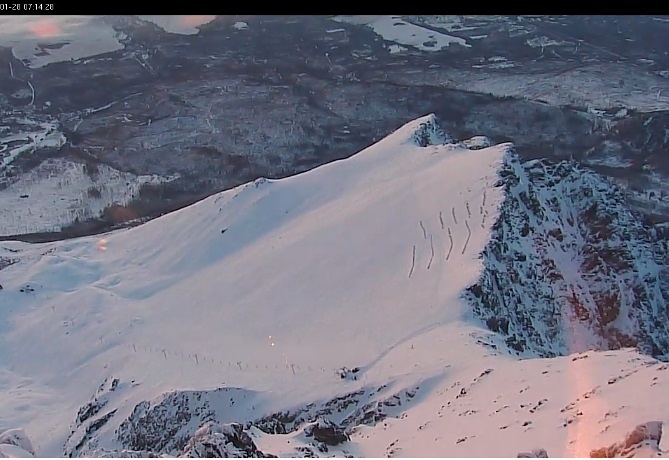 view from Lomnicky peak 2634 m., Tatranská Lomnica