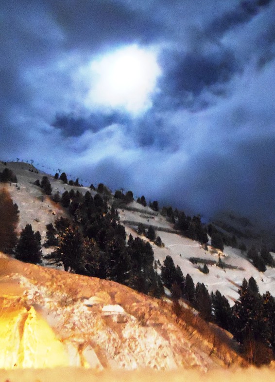 Full moon, Les Arcs