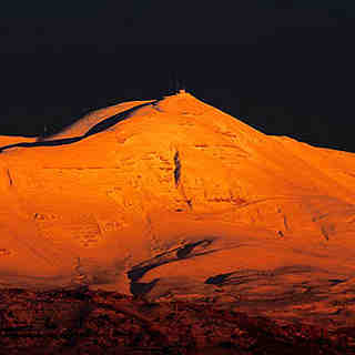 Mount Sannine, Lebanon at night, Mzaar Ski Resort