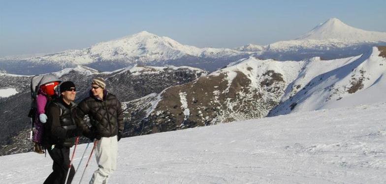 Esquiando en familia, Corralco (Lonquimay)
