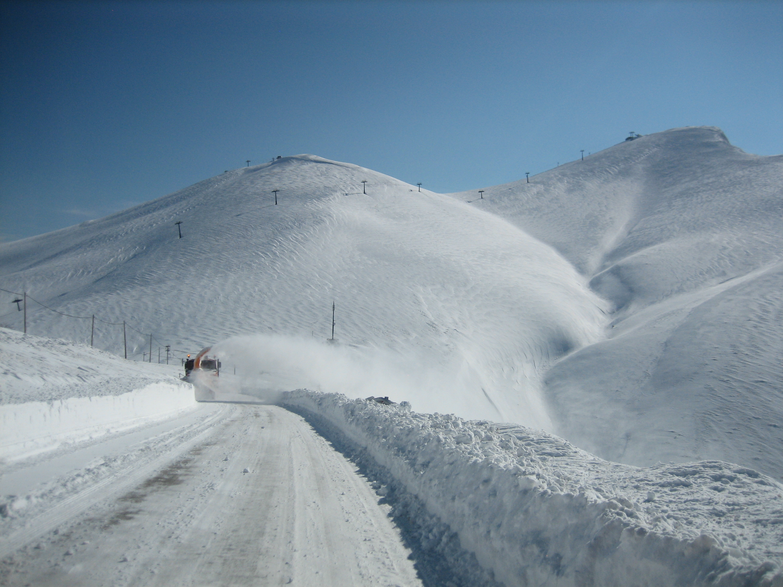 Road to ski center of Falakro 21 march 2015, Falakro Ski Resort