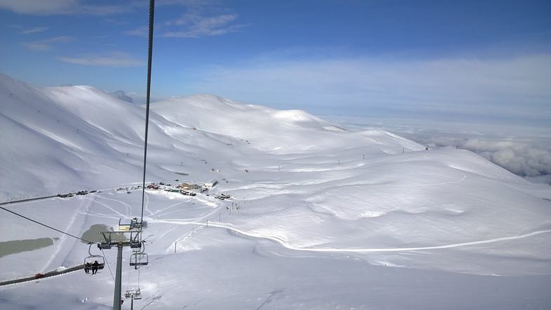 Falakro after a big night snowfall, Falakro Ski Resort