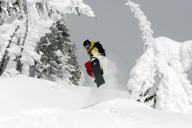 Snowboarder Catching Air, Selkirk Powder