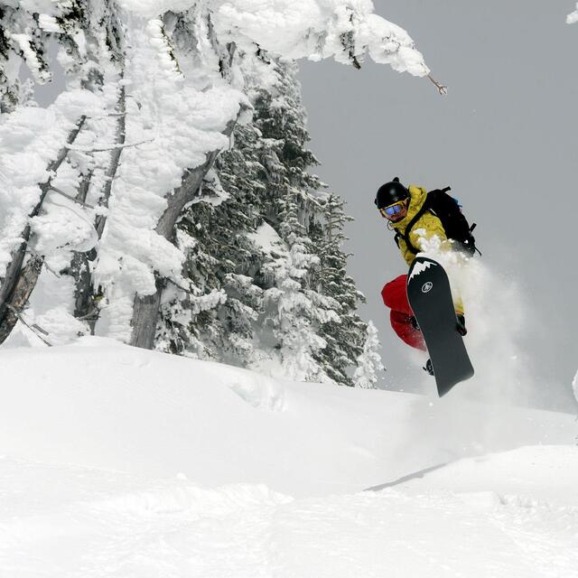 Snowboarder Catching Air, Selkirk Powder