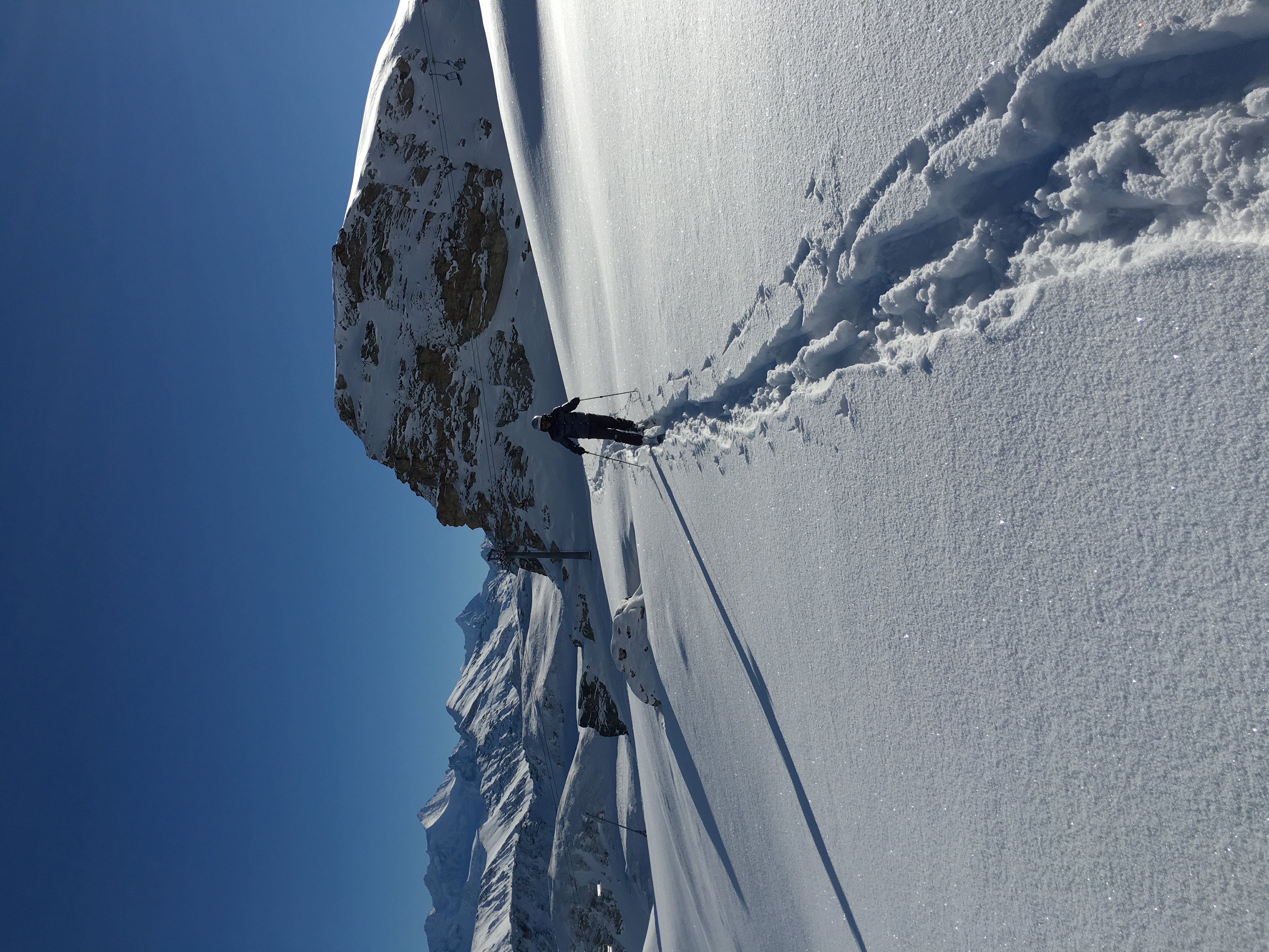 First powder of the season, Grimentz