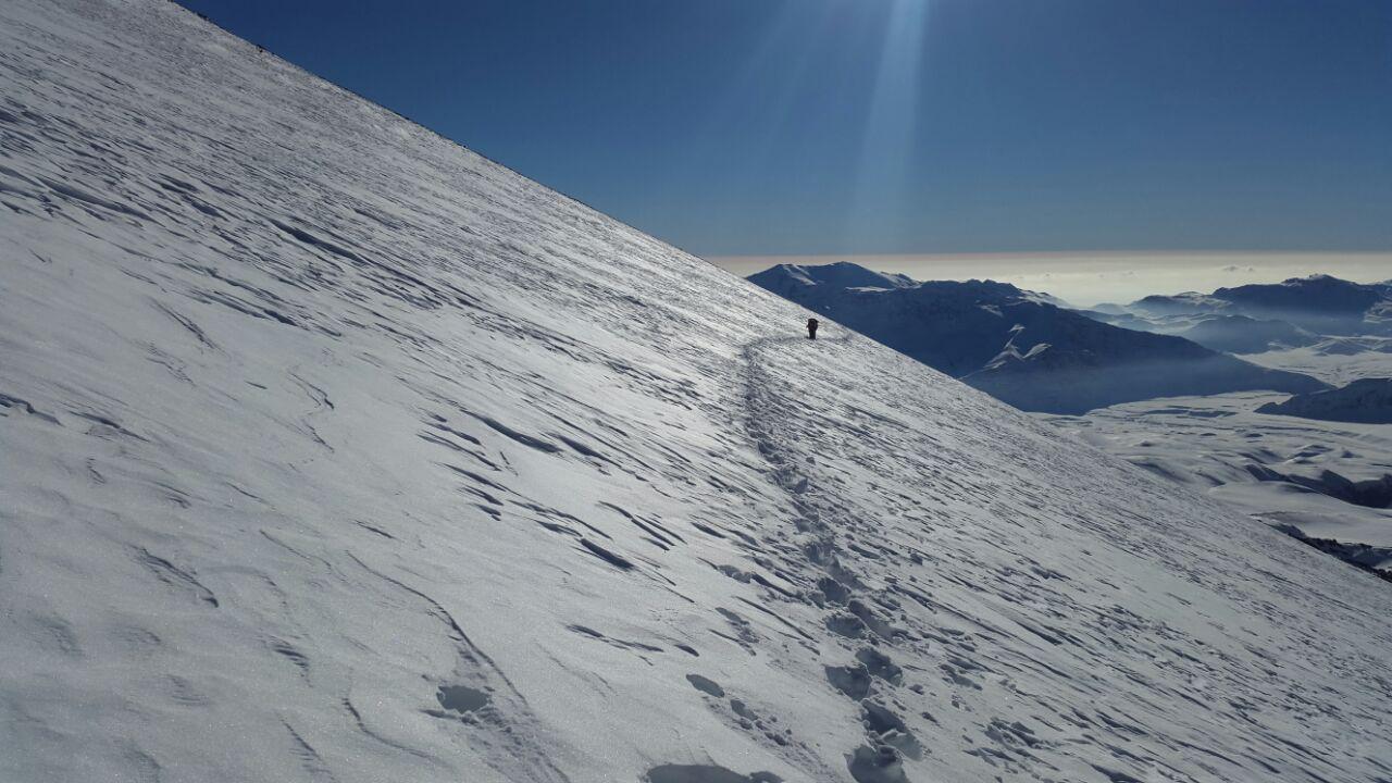 Climbing Mount Damavand by Arak flight in winter 2016 - mehdi ghasemi- hamid ahmadi