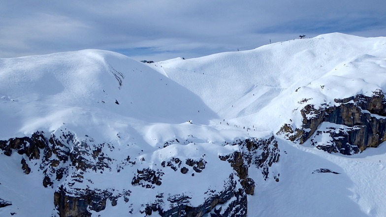 Amazing BELLA LUI  ski run, Crans Montana