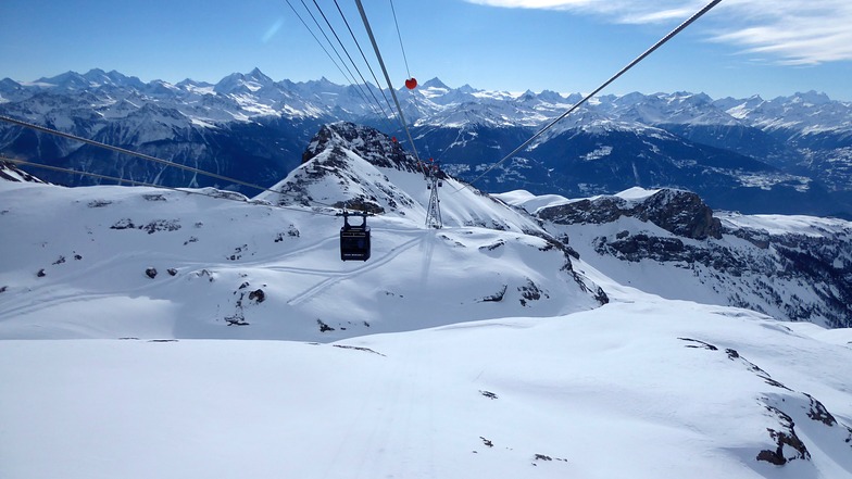 WAY UP to PLAINE MORTE GLACIER, Crans Montana