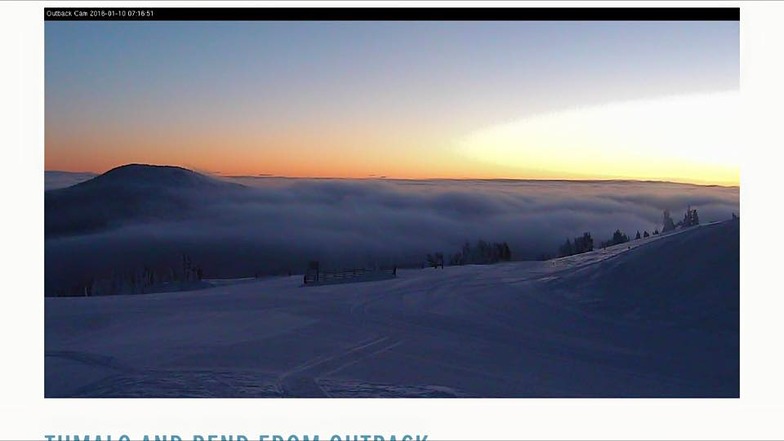 web cam sunrise, Mt Bachelor