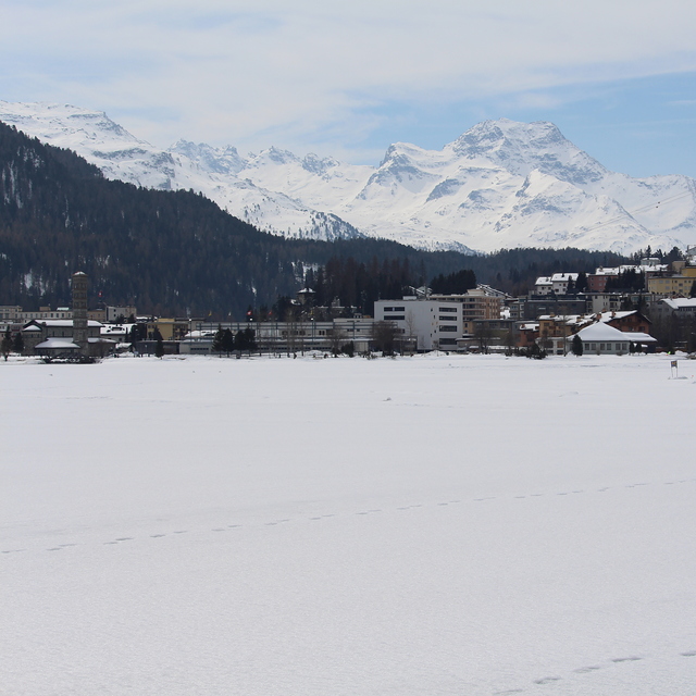 The captivating view of Saint Moritz lake, Swiss Valley
