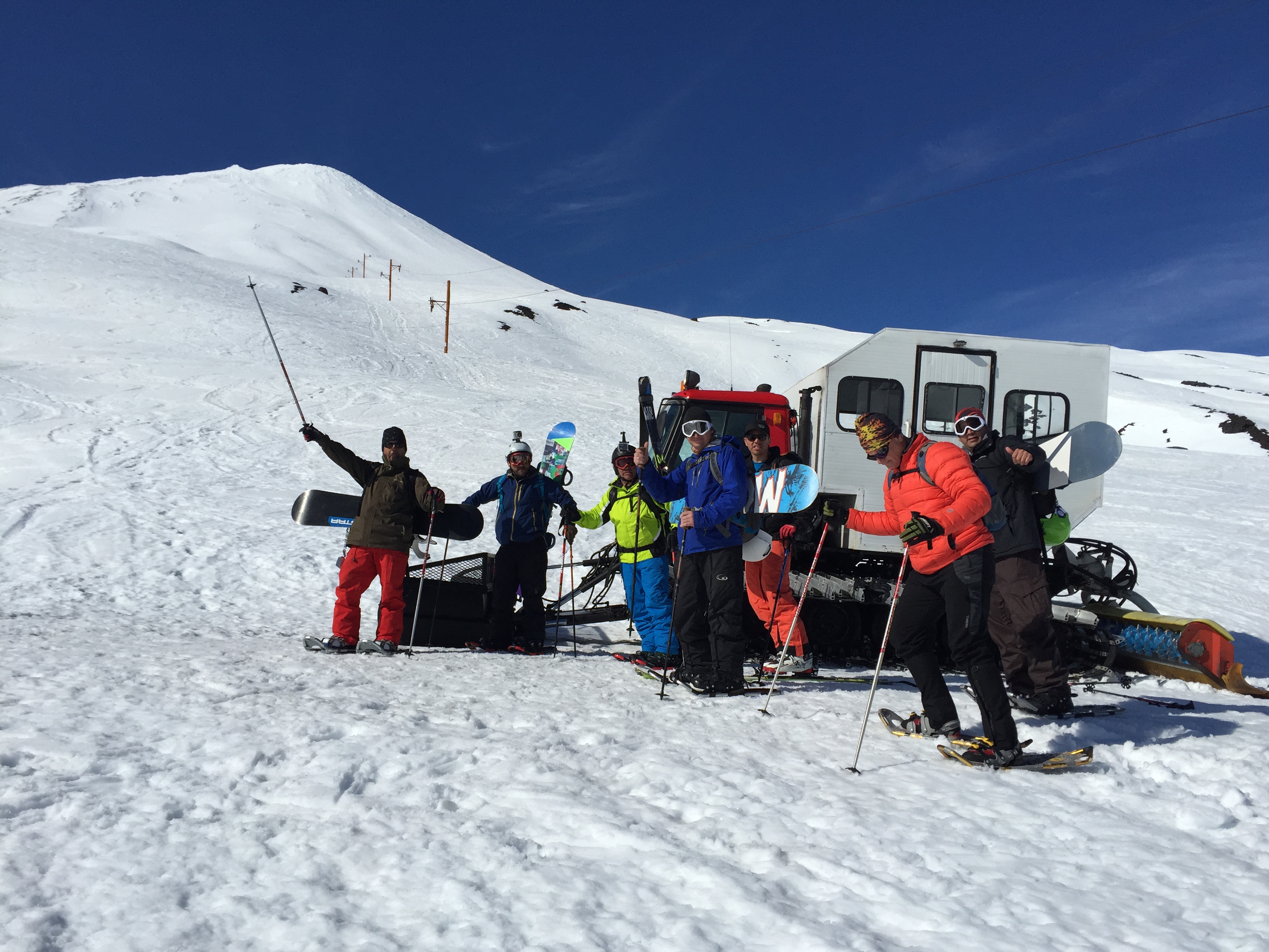 snow cat skiing volcan Antuco