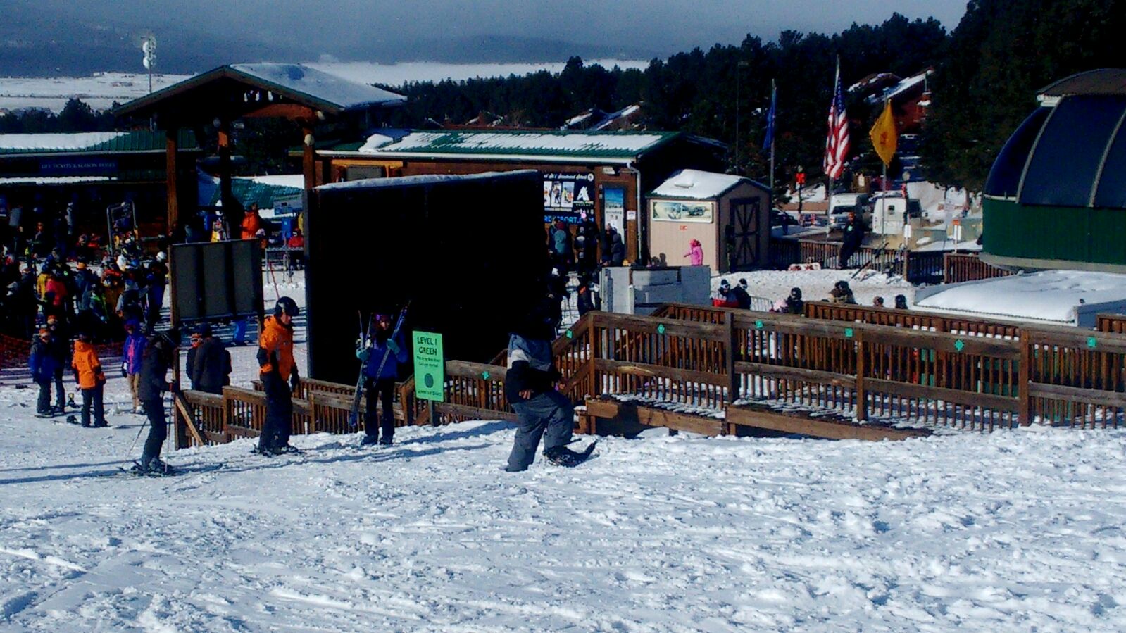 practicando snowboard, Angel Fire Resort