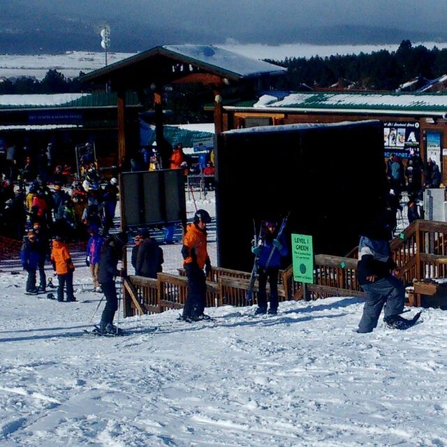 practicando snowboard, Angel Fire Resort