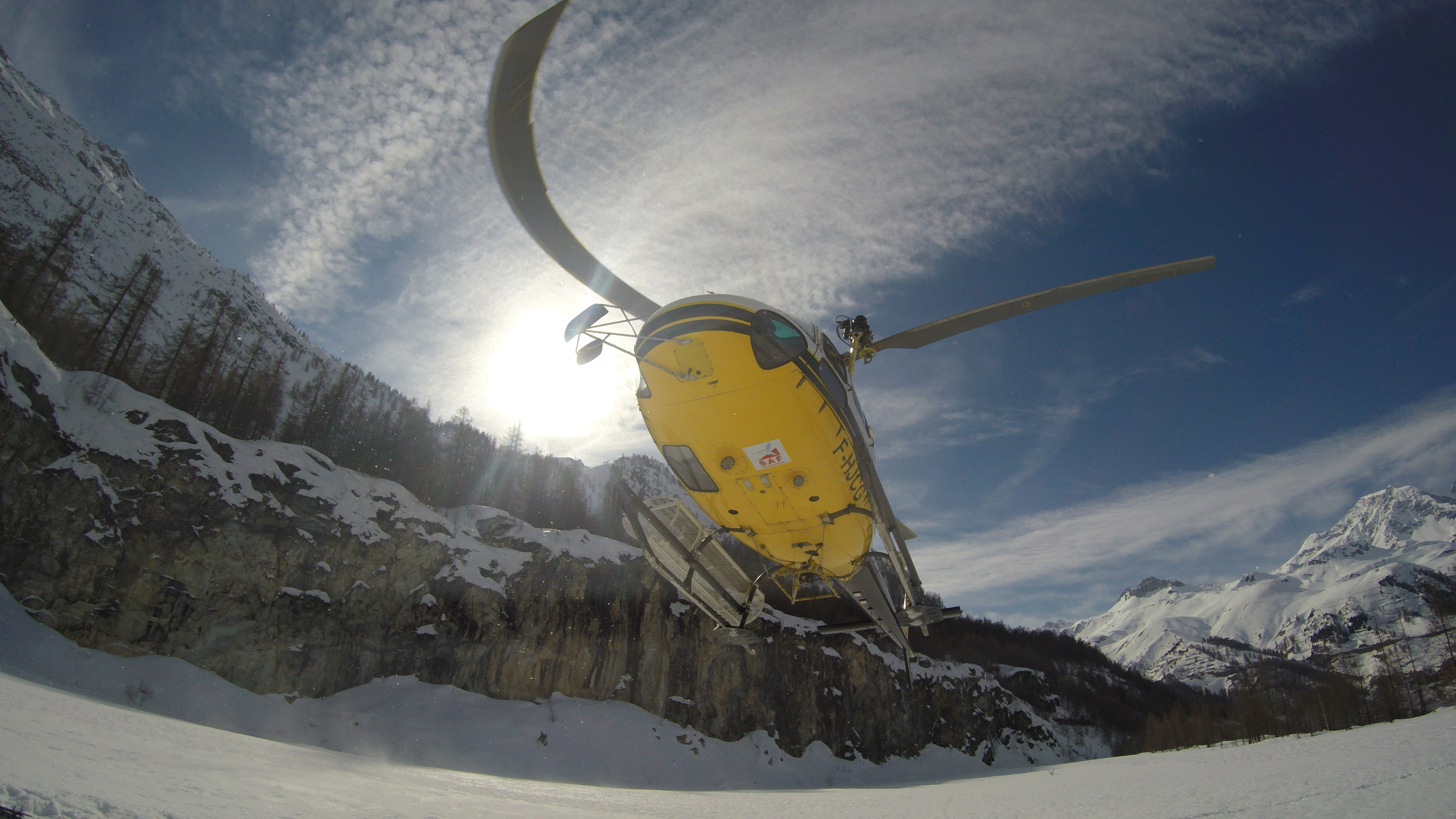 Tignes Mickeys Ears Heli Pick Up