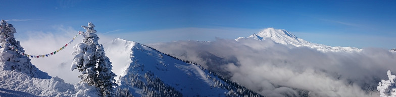 At the top of Crystal Mountain