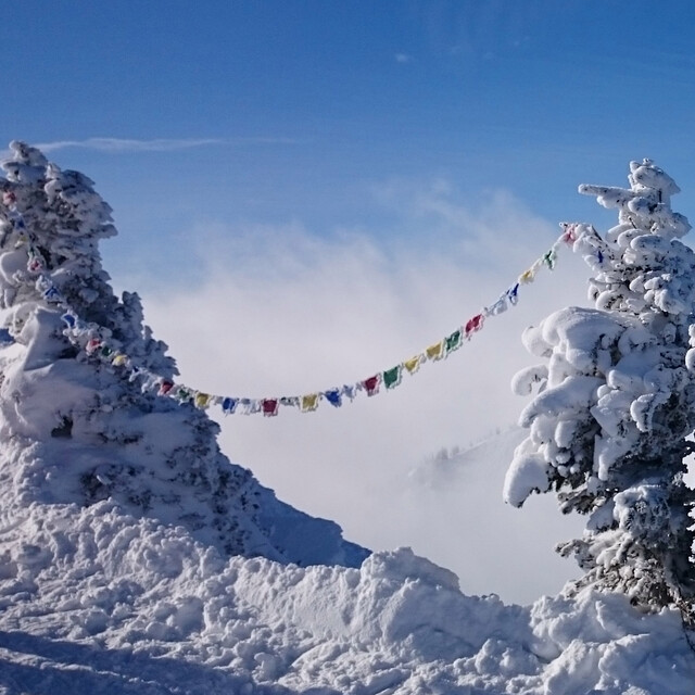 At the top of Crystal Mountain