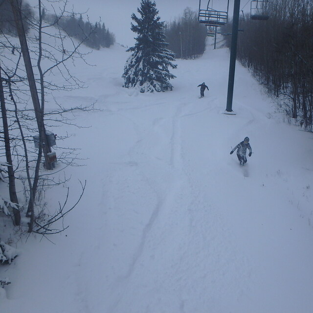 Canyon, Red Deer, Pow day on Powderhorn, Canyon Ski Area